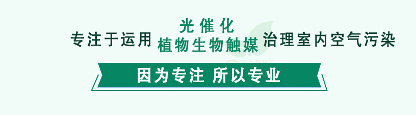 专注于，运用光催化植物生物触媒，治理室内空气污染，因为专注，所以专业