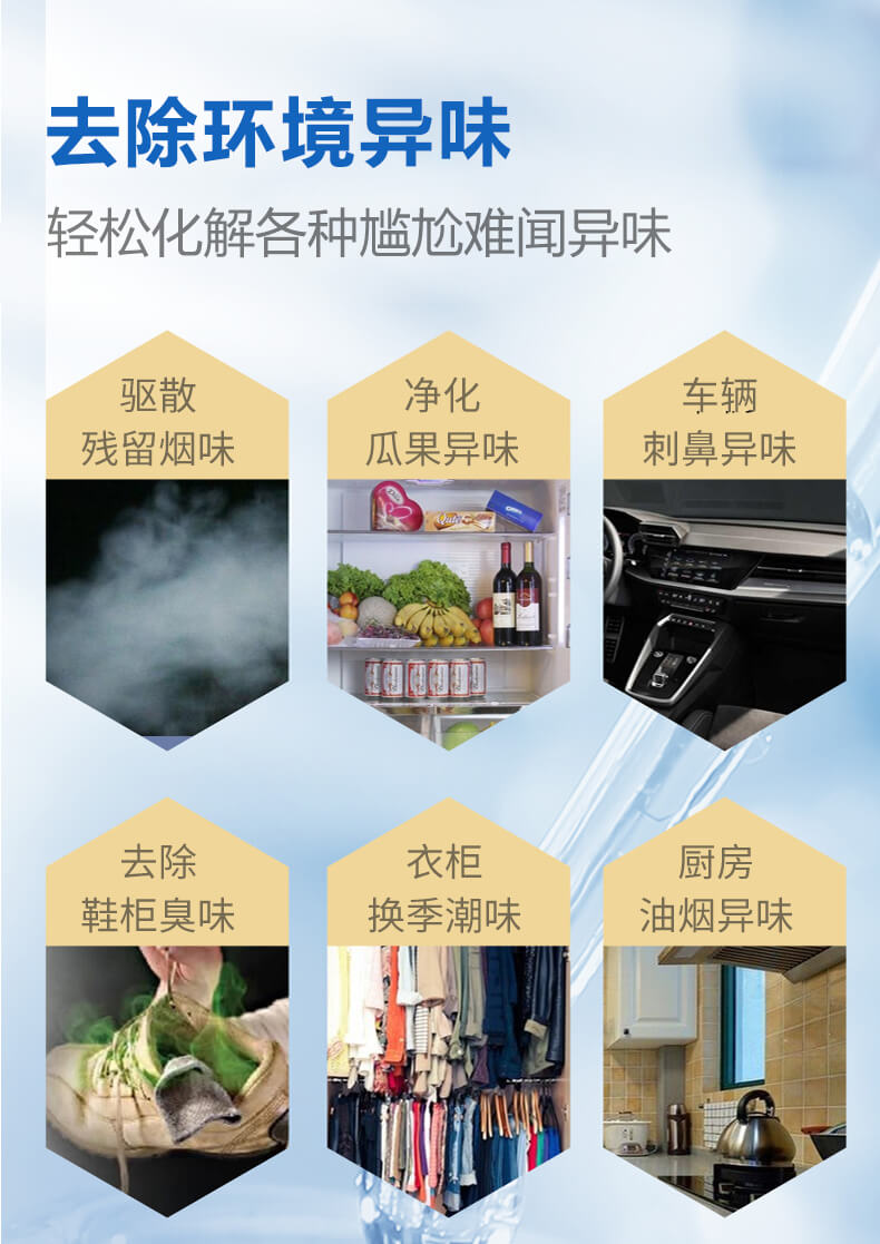 去除环境异味，轻松化解各种尴尬难闻异味